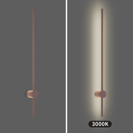 Brilagi - LED buitenmuurlamp AURA LED/20W/230V 3000K IP54 97 cm bruin CRI 90