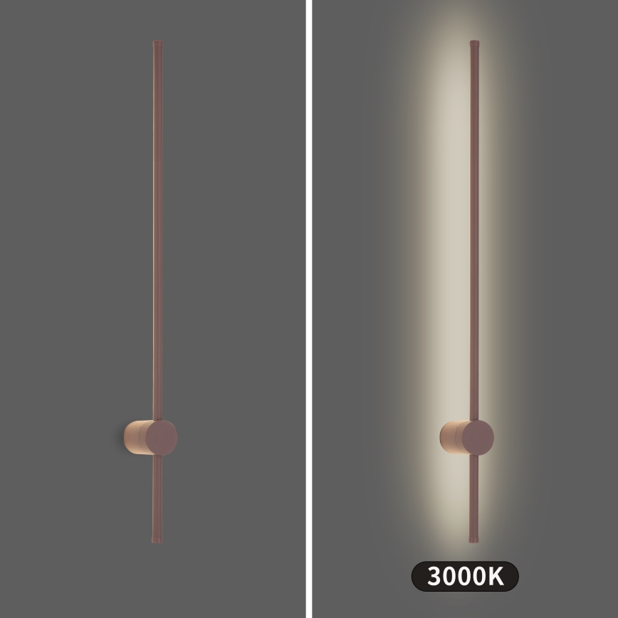 Brilagi - LED buitenmuurlamp AURA LED/20W/230V 3000K IP54 97 cm bruin CRI 90