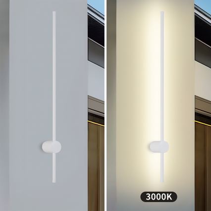 Brilagi - LED buitenwandlamp AURA LED/20W/230V 3000K IP54 97 cm wit CRI 90