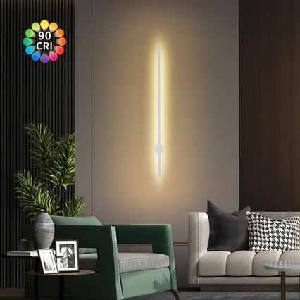 Brilagi - LED buitenwandlamp AURA LED/20W/230V 3000K IP54 97 cm wit CRI 90