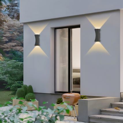 Brilagi - LED buitenwandlamp BICON LED/10W/230V antraciet IP44
