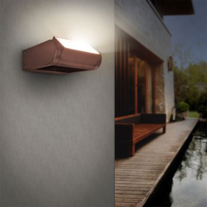 Brilagi - LED buitenwandlamp CROTONE LED/7W/230V bruin IP54