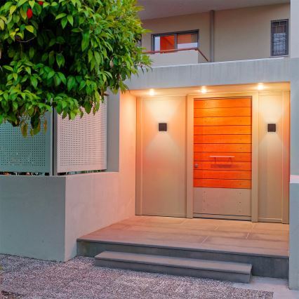 Brilagi - LED buitenwandlamp CUBE LED/6W/230V bruin IP54