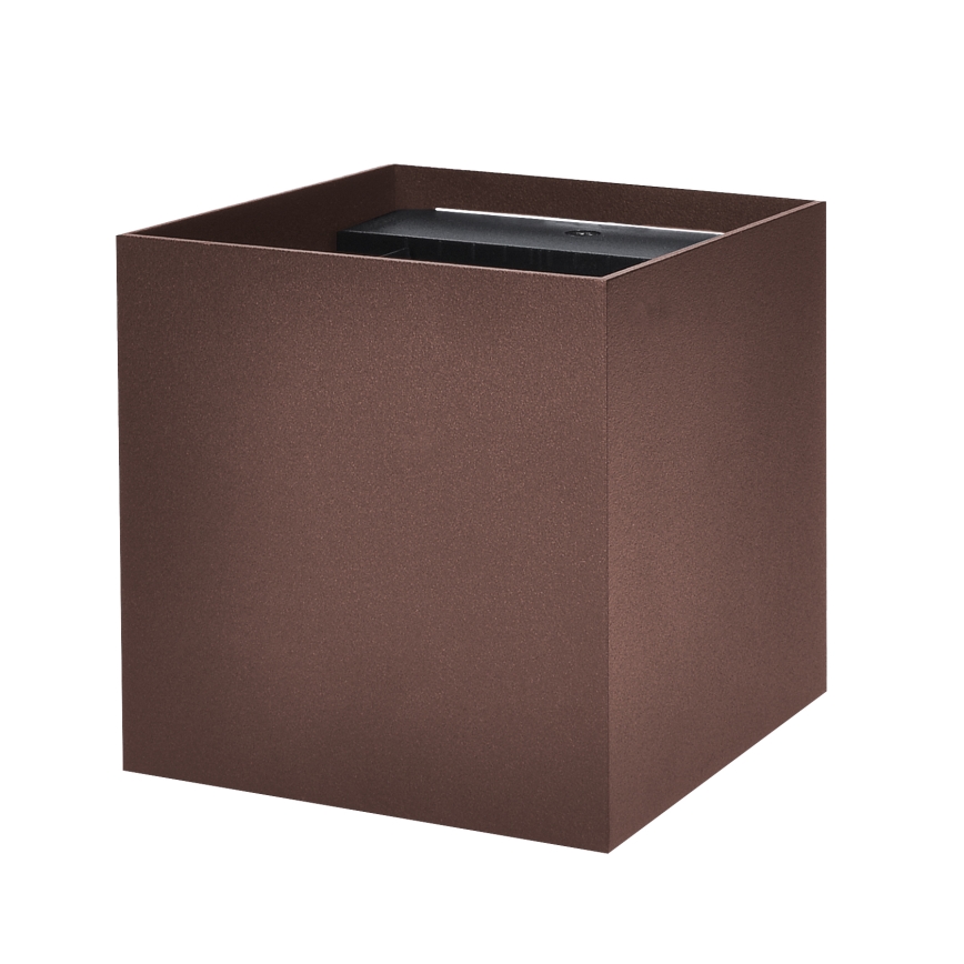 Brilagi - LED buitenwandlamp CUBE LED/6W/230V bruin IP54