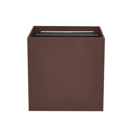 Brilagi - LED buitenwandlamp CUBE LED/6W/230V bruin IP54