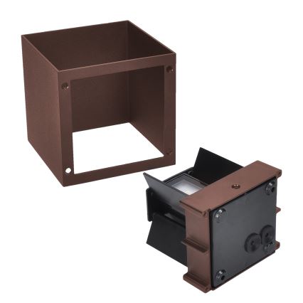 Brilagi - LED buitenwandlamp CUBE LED/6W/230V bruin IP54