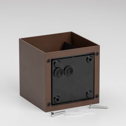 BRILAGI - LED buitenwandlamp CUBE LED/6W/230V bruin IP54