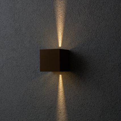 BRILAGI - LED buitenwandlamp CUBE LED/6W/230V bruin IP54