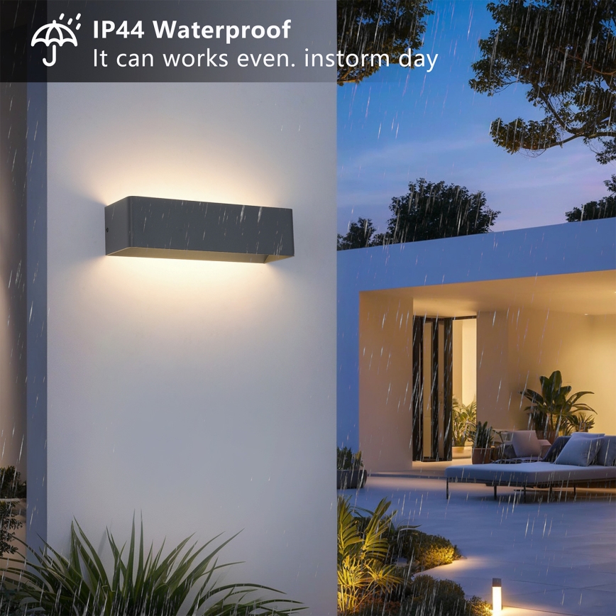 Brilagi - LED buitenwandlamp DONNANI LED/12W/230V 30 cm antraciet IP44