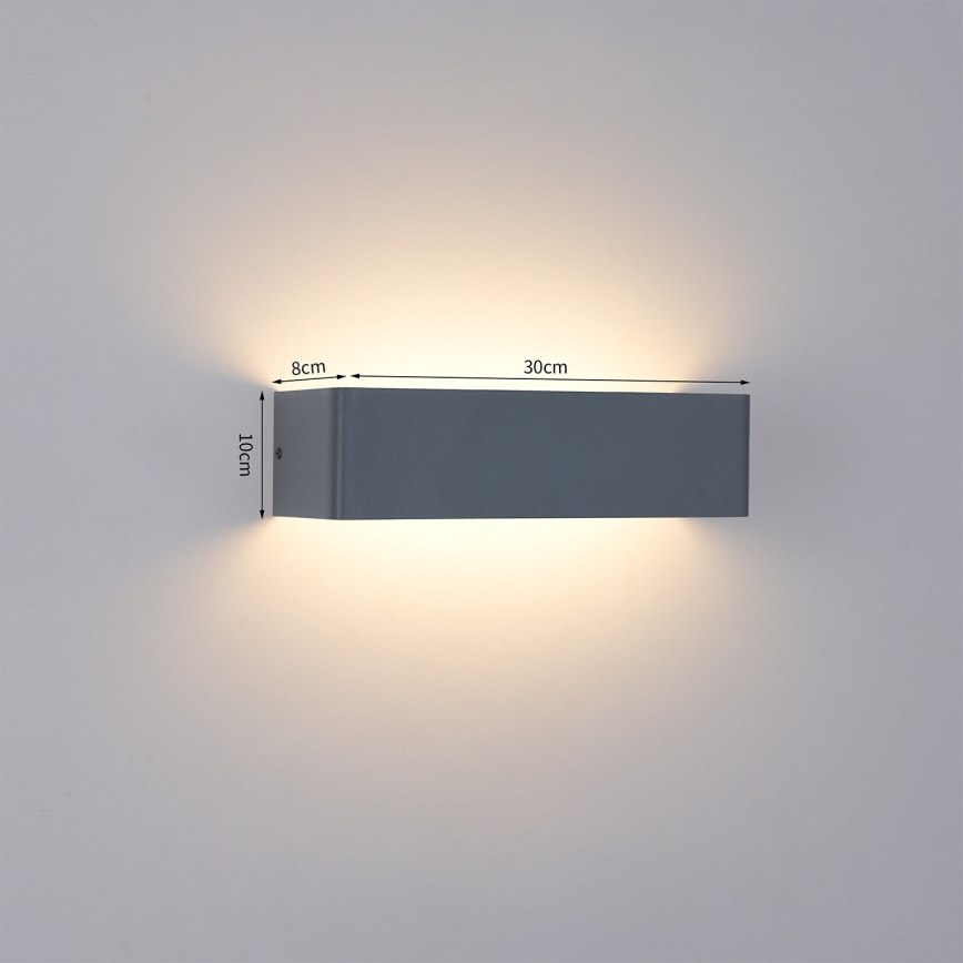 Brilagi - LED buitenwandlamp DONNANI LED/12W/230V 30 cm antraciet IP44