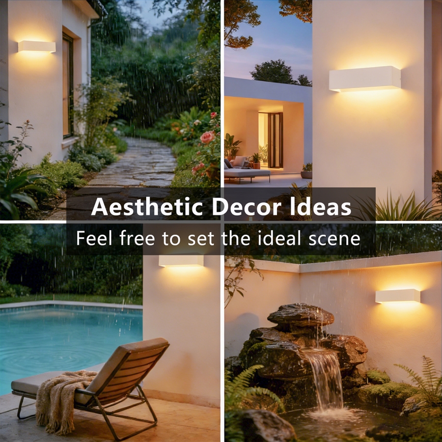 Brilagi - LED buitenwandlamp DONNANI LED/12W/230V 30 cm wit IP44