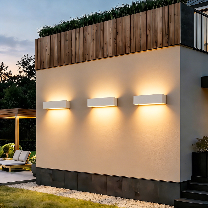 Brilagi - LED buitenwandlamp DONNANI LED/12W/230V 30 cm wit IP44