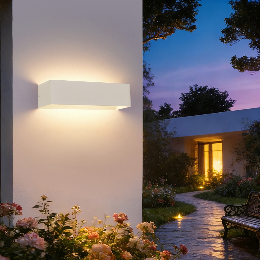 Brilagi - LED buitenwandlamp DONNANI LED/12W/230V 30 cm wit IP44