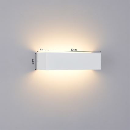 Brilagi - LED buitenwandlamp DONNANI LED/12W/230V 30 cm wit IP44