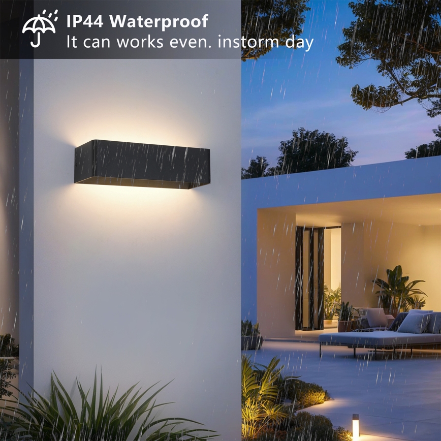 Brilagi - LED buitenwandlamp DONNANI LED/12W/230V 30 cm zwart IP44