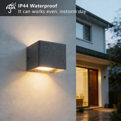 Brilagi - LED buitenwandlamp DONNANI LED/5W/230V 10 cm antraciet IP44