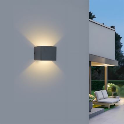 Brilagi - LED buitenwandlamp DONNANI LED/5W/230V 10 cm antraciet IP44