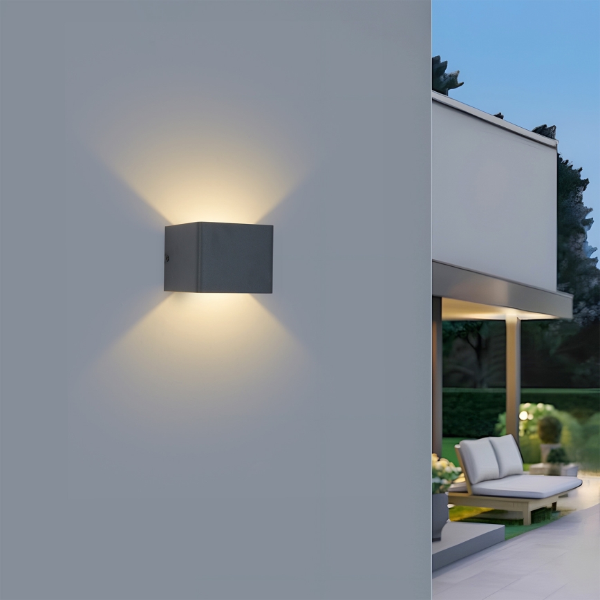 Brilagi - LED buitenwandlamp DONNANI LED/5W/230V 10 cm antraciet IP44