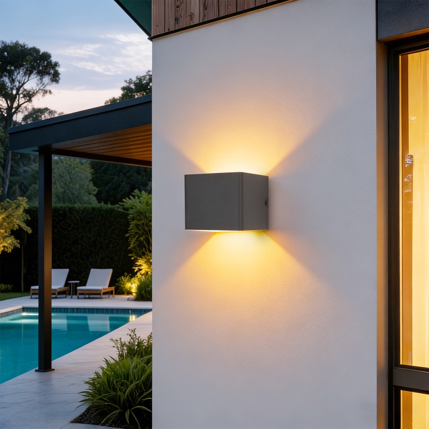 Brilagi - LED buitenwandlamp DONNANI LED/5W/230V 10 cm antraciet IP44