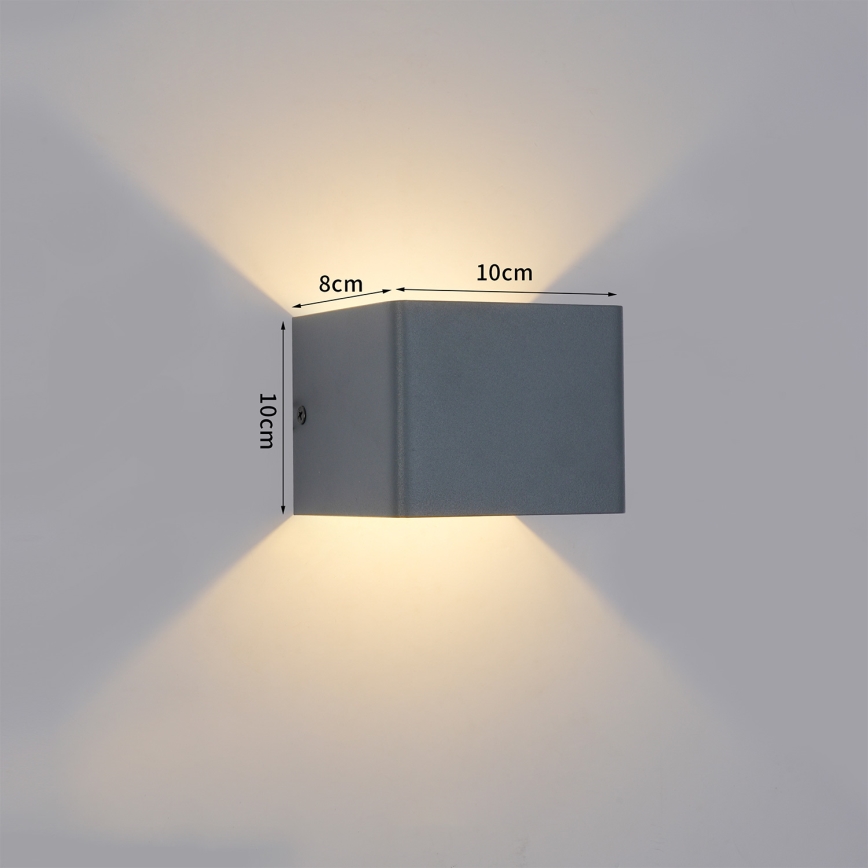 Brilagi - LED buitenwandlamp DONNANI LED/5W/230V 10 cm antraciet IP44