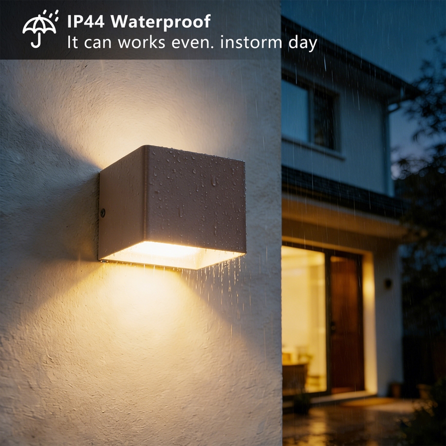 Brilagi - LED buitenwandlamp DONNANI LED/5W/230V 10 cm bruin IP44
