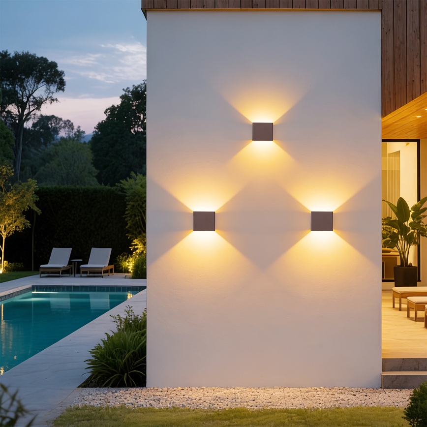 Brilagi - LED buitenwandlamp DONNANI LED/5W/230V 10 cm bruin IP44