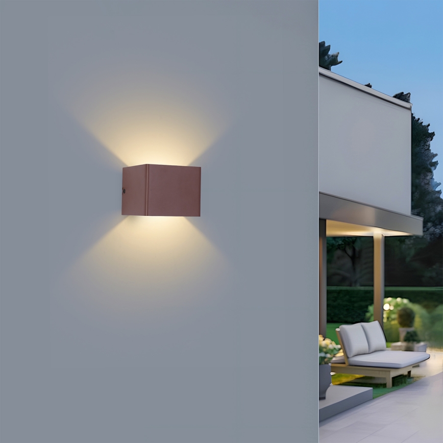 Brilagi - LED buitenwandlamp DONNANI LED/5W/230V 10 cm bruin IP44