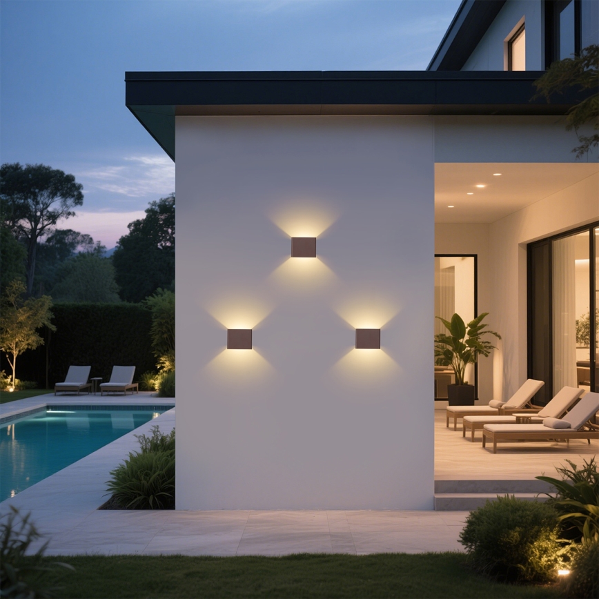 Brilagi - LED buitenwandlamp DONNANI LED/5W/230V 10 cm bruin IP44