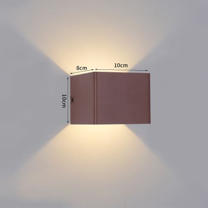Brilagi - LED buitenwandlamp DONNANI LED/5W/230V 10 cm bruin IP44