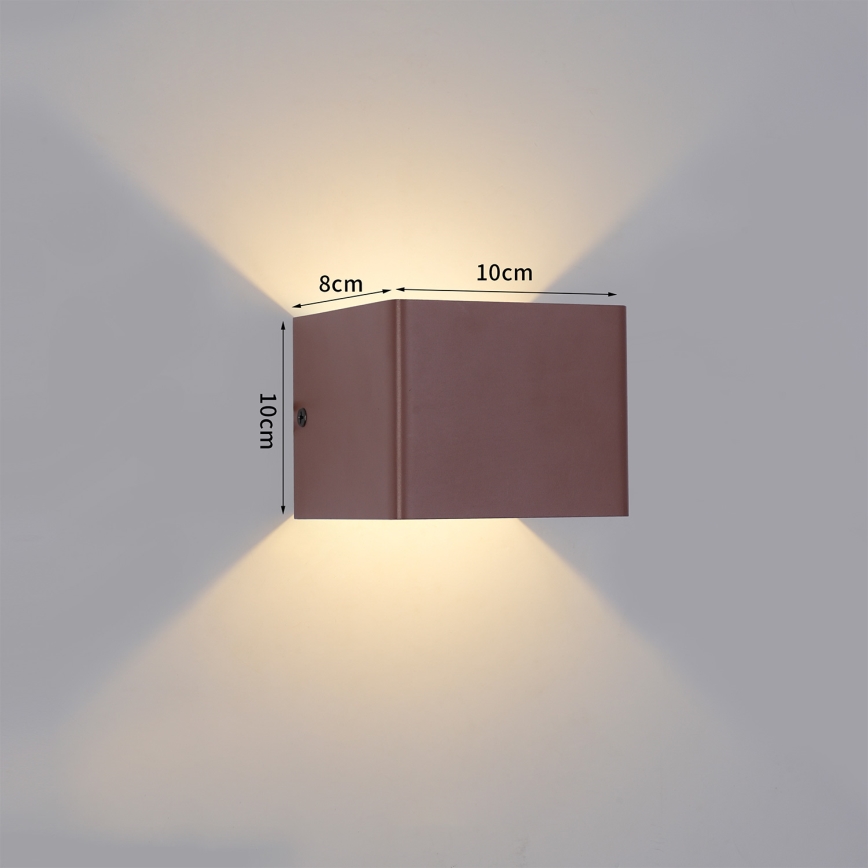 Brilagi - LED buitenwandlamp DONNANI LED/5W/230V 10 cm bruin IP44