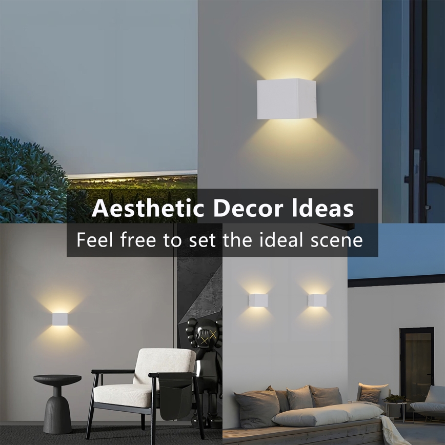 Brilagi - LED buitenwandlamp DONNANI LED/5W/230V 10 cm wit IP44