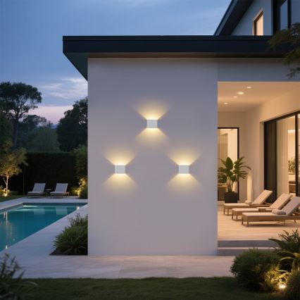 Brilagi - LED buitenwandlamp DONNANI LED/5W/230V 10 cm wit IP44