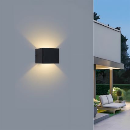 Brilagi - LED buitenwandlamp DONNANI LED/5W/230V 10 cm zwart IP44