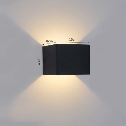 Brilagi - LED buitenwandlamp DONNANI LED/5W/230V 10 cm zwart IP44
