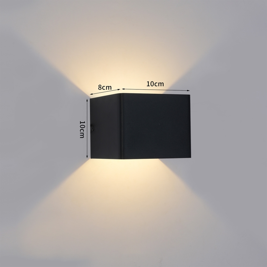 Brilagi - LED buitenwandlamp DONNANI LED/5W/230V 10 cm zwart IP44