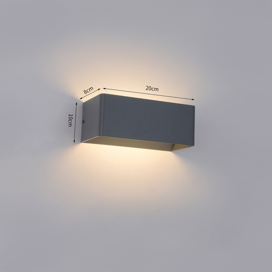 Brilagi - LED buitenwandlamp DONNANI LED/7W/230V 20 cm antraciet IP44