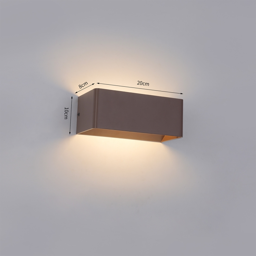 Brilagi - LED buitenwandlamp DONNANI LED/7W/230V 20 cm bruin IP44