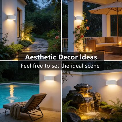 Brilagi - LED buitenwandlamp DONNANI LED/7W/230V 20 cm wit IP44