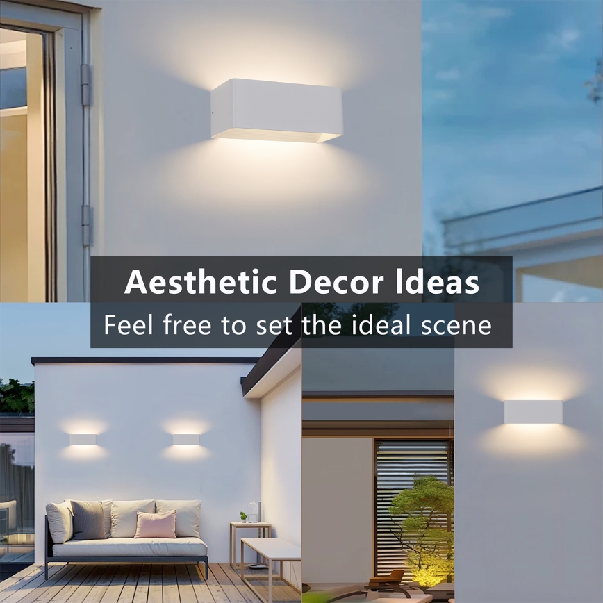 Brilagi - LED buitenwandlamp DONNANI LED/7W/230V 20 cm wit IP44