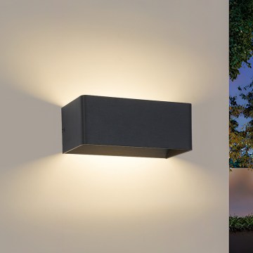 Brilagi - LED Buitenwandlamp DONNANI LED/7W/230V 20 cm zwart IP44