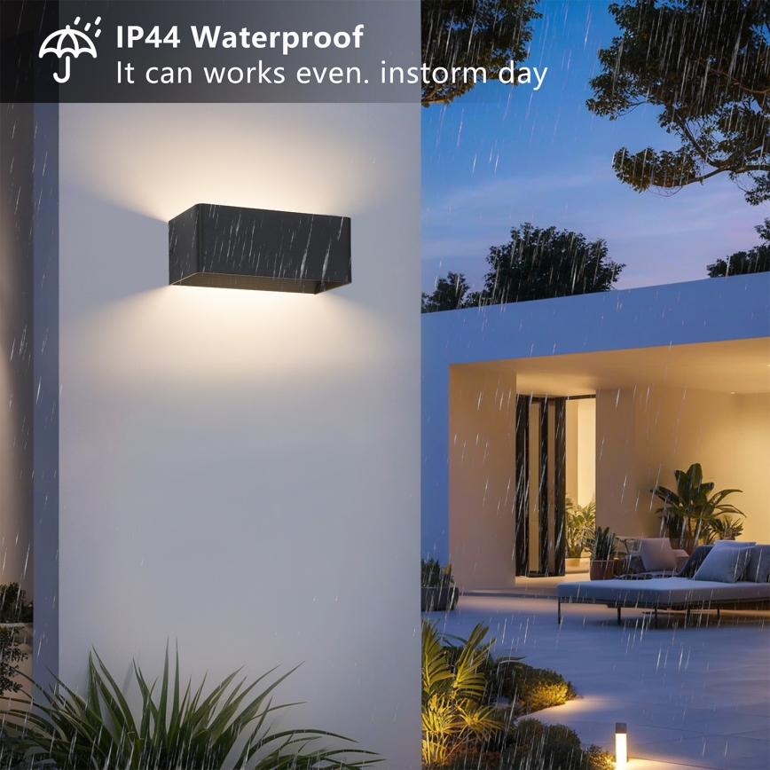 Brilagi - LED Buitenwandlamp DONNANI LED/7W/230V 20 cm zwart IP44