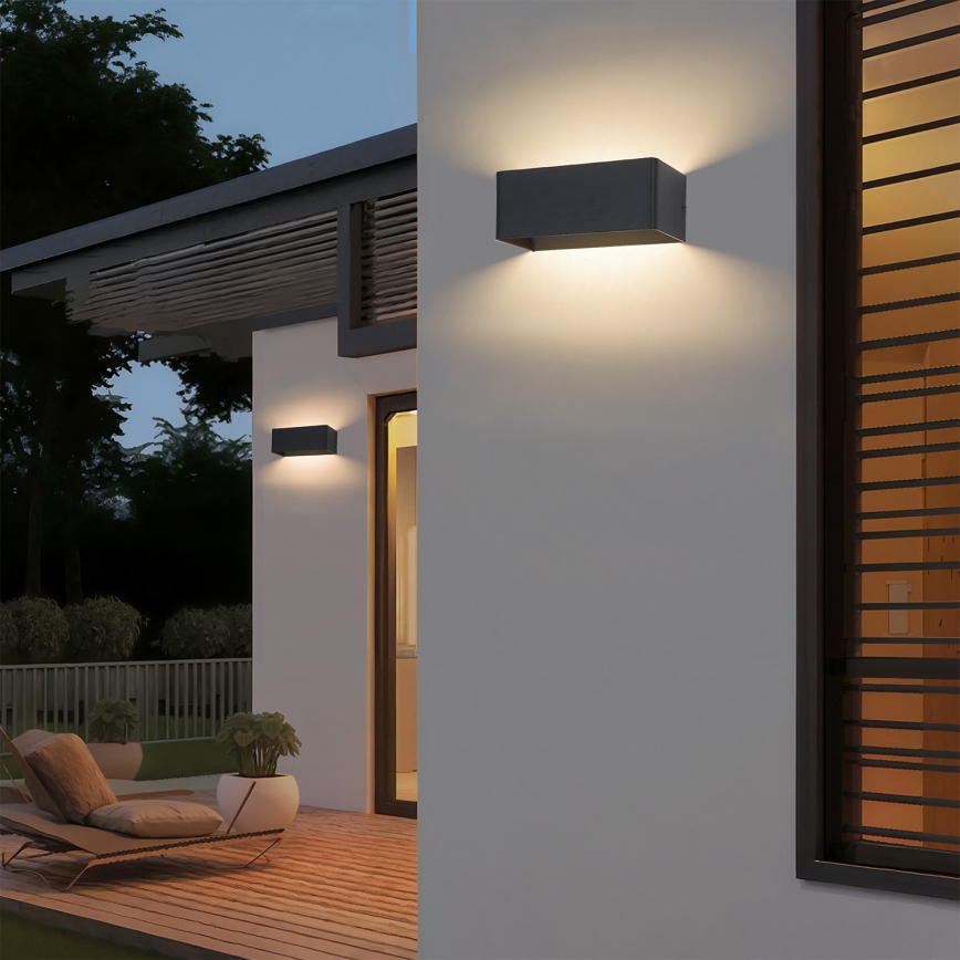 Brilagi - LED Buitenwandlamp DONNANI LED/7W/230V 20 cm zwart IP44