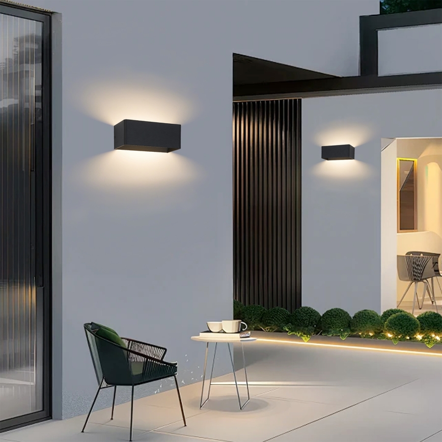 Brilagi - LED Buitenwandlamp DONNANI LED/7W/230V 20 cm zwart IP44