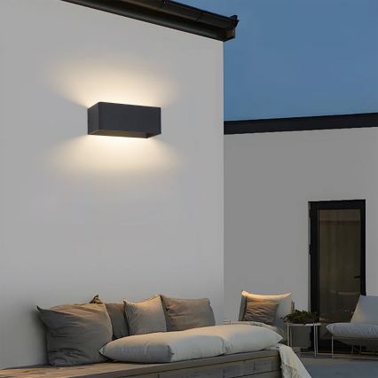 Brilagi - LED Buitenwandlamp DONNANI LED/7W/230V 20 cm zwart IP44