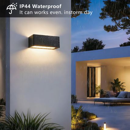Brilagi - LED Buitenwandlamp DONNANI LED/7W/230V 20 cm zwart IP44