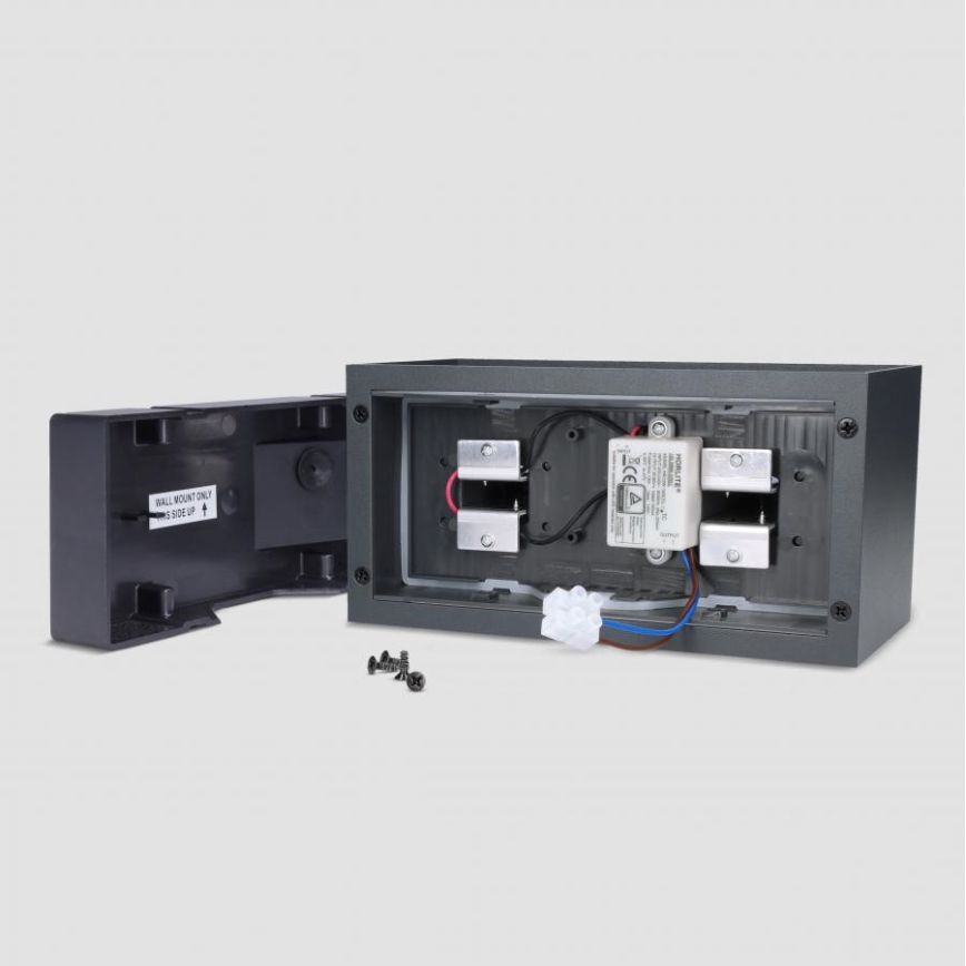 Brilagi - LED buitenwandlamp DOUBLE CUBE LED/12W/230V antraciet IP65