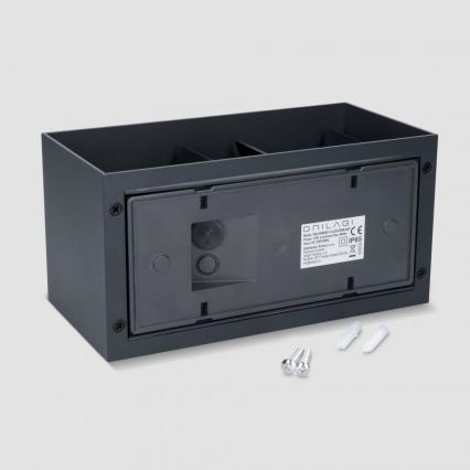 Brilagi - LED buitenwandlamp DOUBLE CUBE LED/12W/230V antraciet IP65