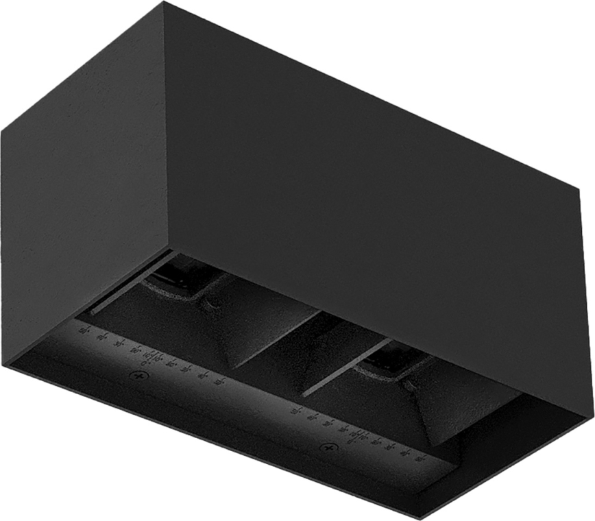 Brilagi - LED buitenwandlamp DOUBLE CUBE LED/12W/230V zwart IP65