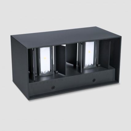 Brilagi - LED buitenwandlamp DOUBLE CUBE LED/12W/230V zwart IP65