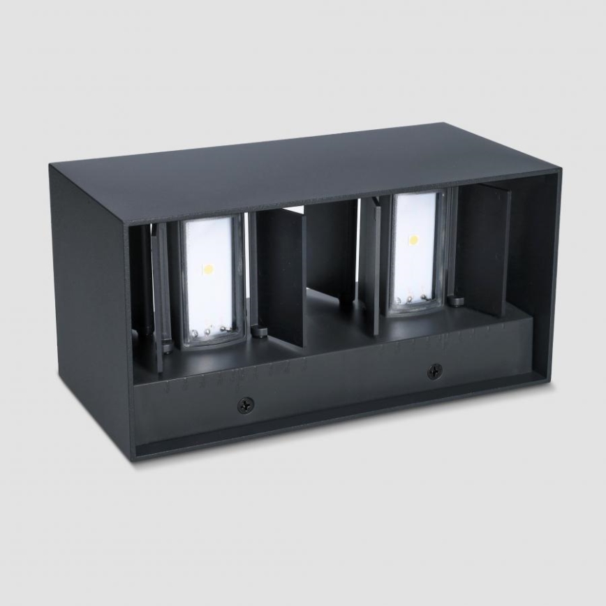 Brilagi - LED buitenwandlamp DOUBLE CUBE LED/12W/230V zwart IP65